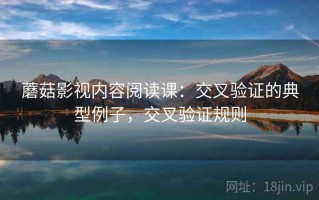 蘑菇影视内容阅读课：交叉验证的典型例子，交叉验证规则