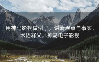 用神马影视做例子，讲清观点与事实：术语释义，神马电子影视