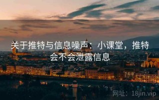 关于推特与信息噪声：小课堂，推特会不会泄露信息