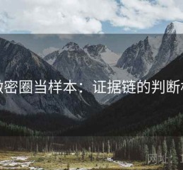 把微密圈当样本：证据链的判断框架