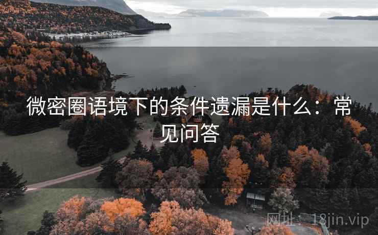 微密圈语境下的条件遗漏是什么：常见问答