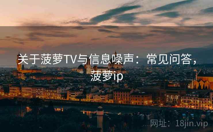 关于菠萝TV与信息噪声：常见问答，菠萝ip