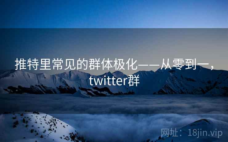 推特里常见的群体极化——从零到一,twitter群 推特里常见的群体极化——从零到一,twitter群