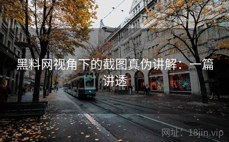 黑料网视角下的截图真伪讲解：一篇讲透