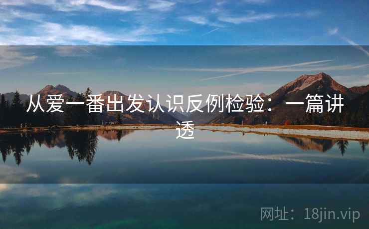 从爱一番出发认识反例检验:一篇讲透 从爱一番出发认识反例检验:一篇讲透